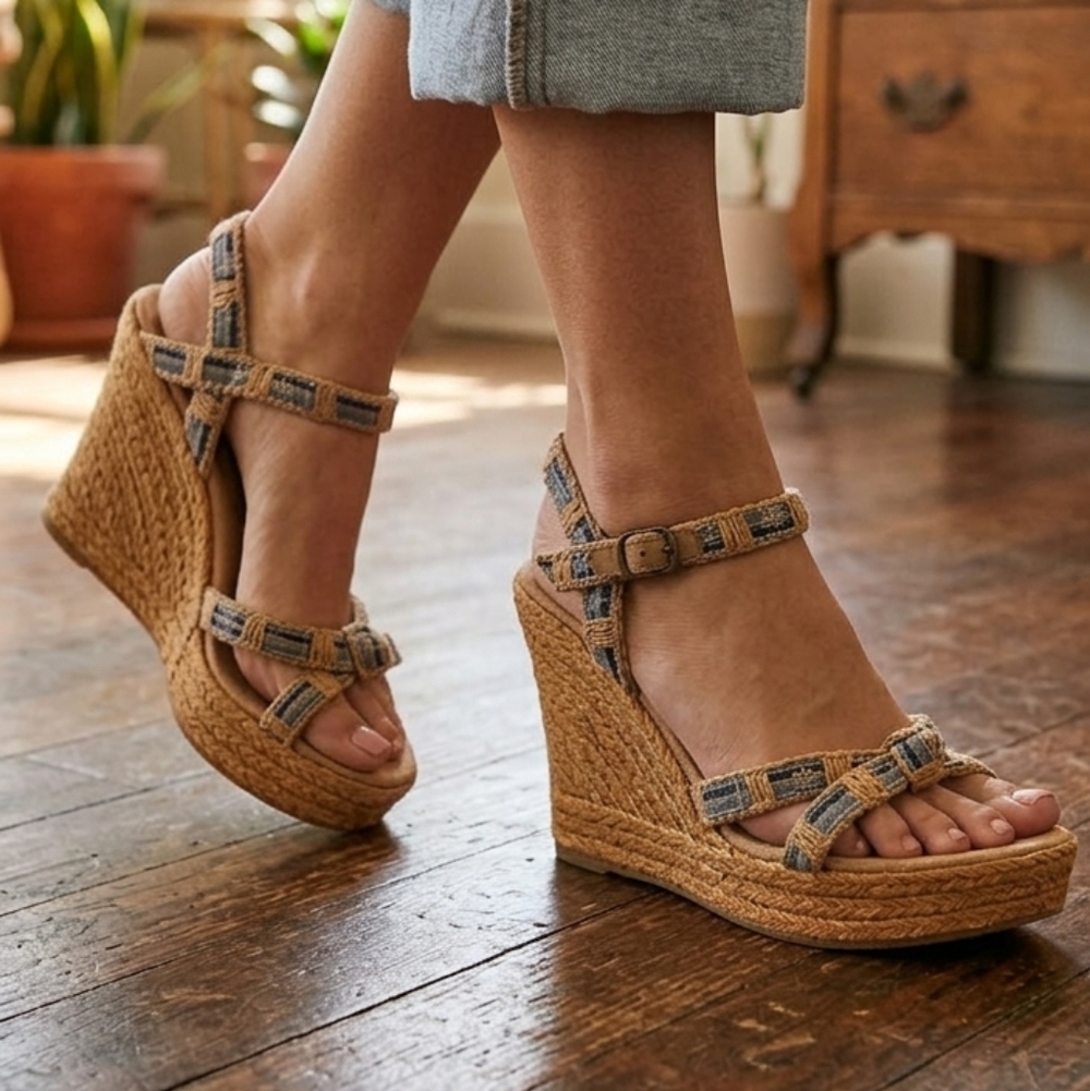 Sbicca Vintage Collection Platform Sandals EUC ā¤ļø